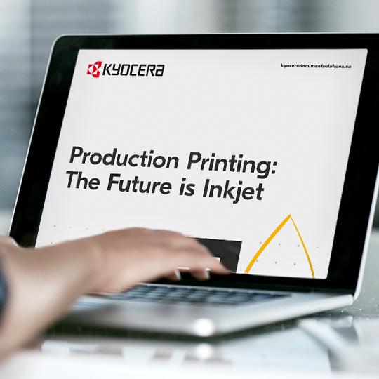 The Future is Inkjet laptop with the ebook